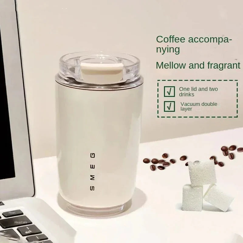 SMEG - كوب بهلواني معزول بتفريغ الهواء من الستانلس ستيل
